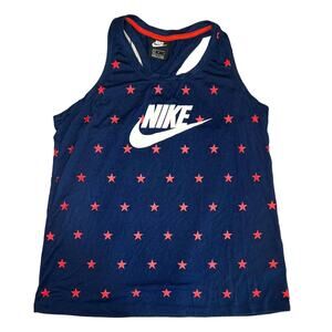 Nike tank EUC size L red white and blue USA stars